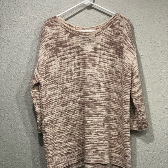 J. Jill Sweaters - J. JILL PureJill 3/4 Sleeve Boatneck Marled Knit Sweater Oversized